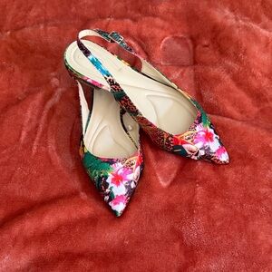 Jessica Simpson Liana Flat | Multicolor Tropical | SZ 10 | EUC